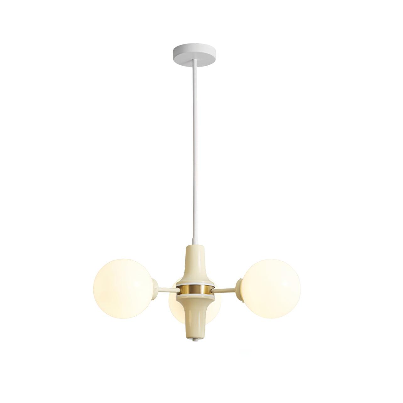 Aira Chandelier en Verre Teinte Crème - Neutralighting