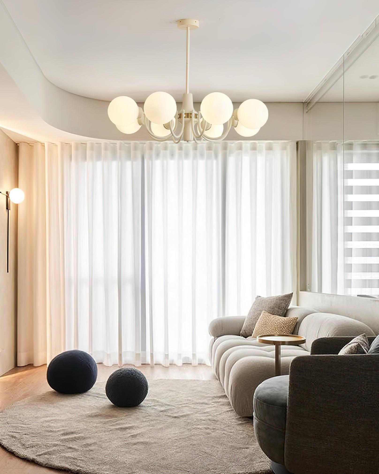 Aira Chandelier en Verre Teinte Crème - Neutralighting