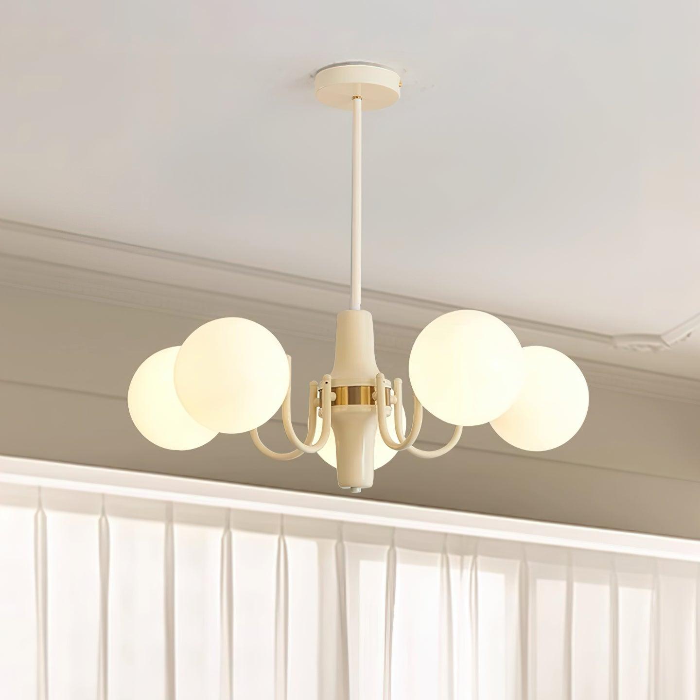 Aira Chandelier en Verre Teinte Crème - Neutralighting