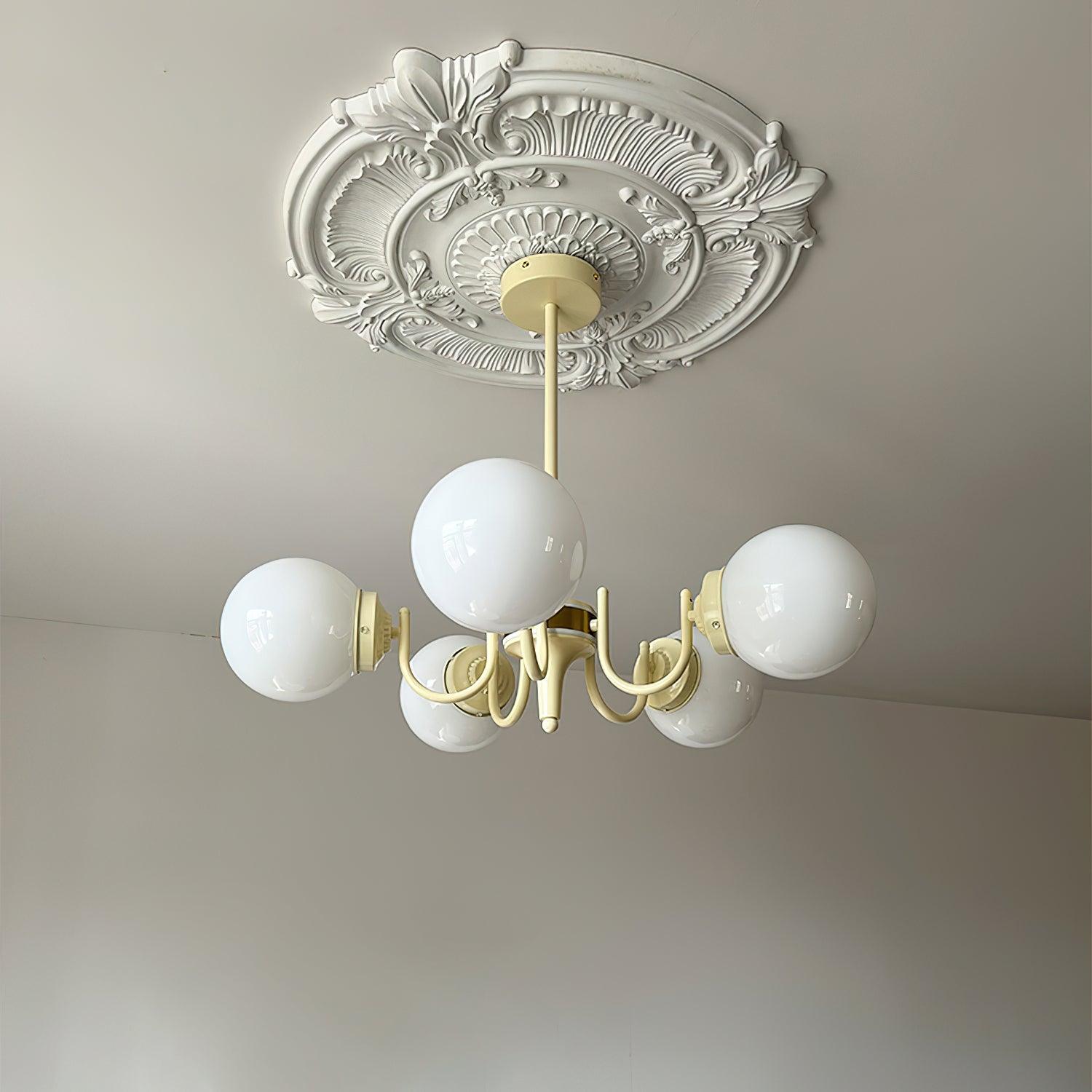 Aira Chandelier en Verre Teinte Crème - Neutralighting