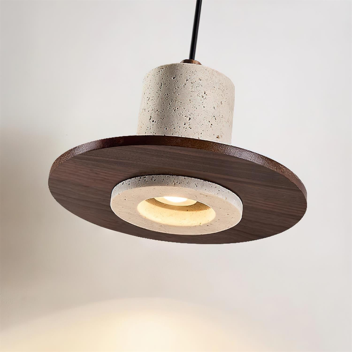 Ritta Lampe Pendante Travertin Silhouette Haut-de‐Forme - Neutralighting