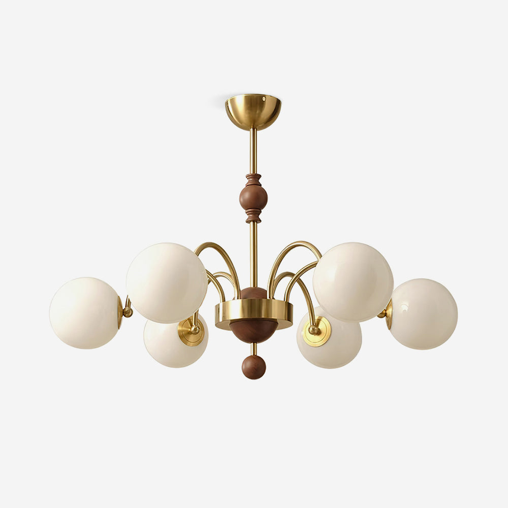 Kanth Chandelier Wood Arched - Letslighting