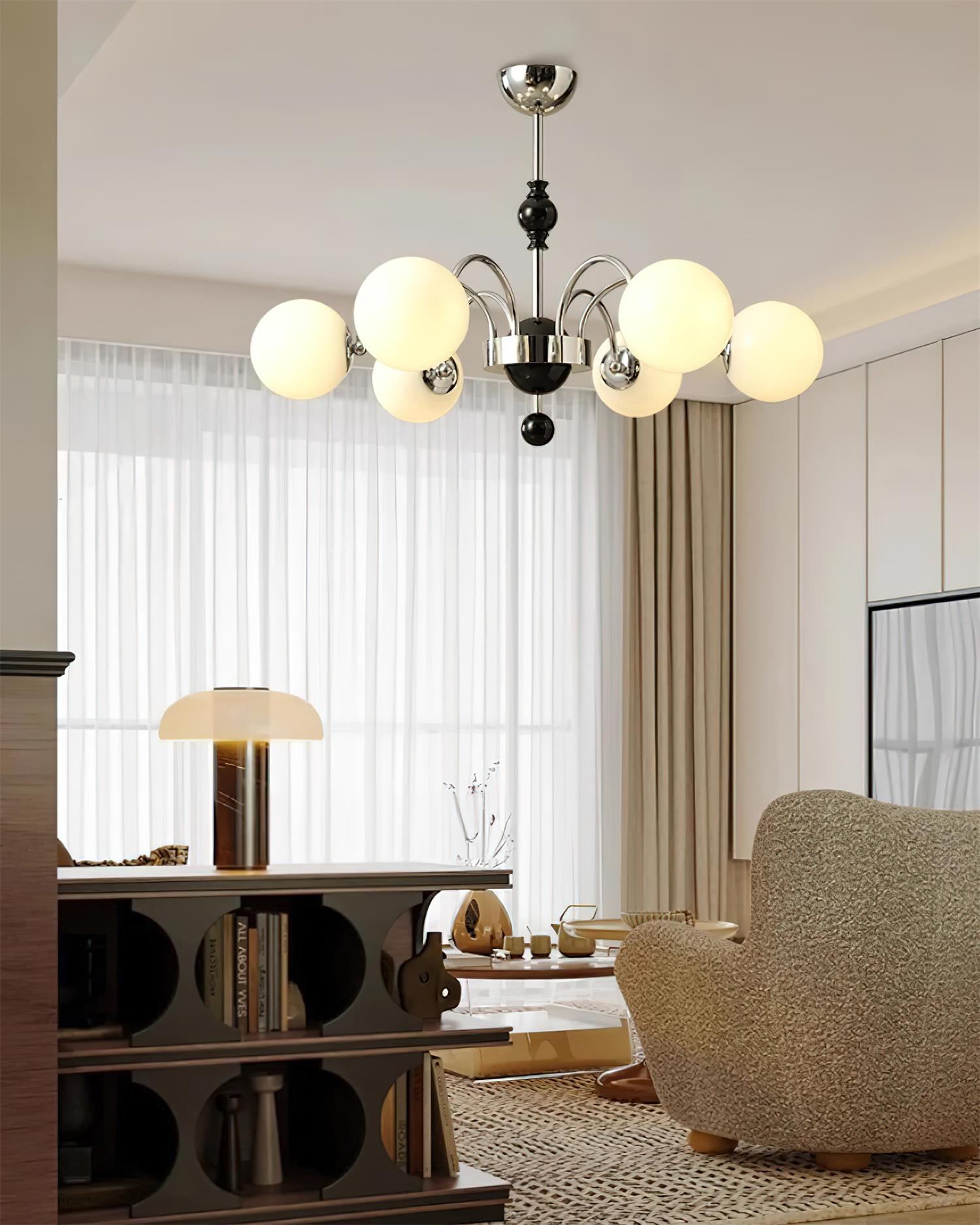 Kanth Chandelier Wood Arched - Letslighting