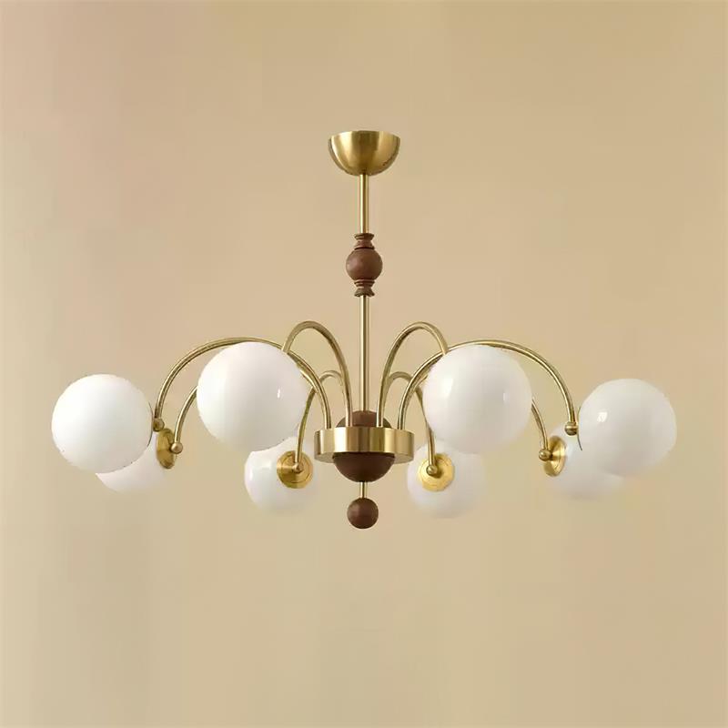 Kanth Chandelier Wood Arched - Letslighting