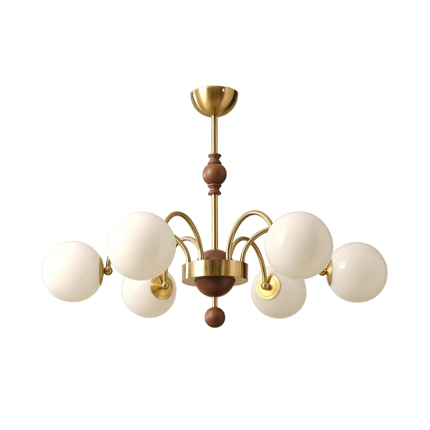 Kanth Chandelier Wood Arched - Letslighting