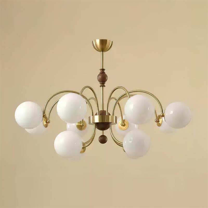 Kanth Chandelier Wood Arched - Letslighting