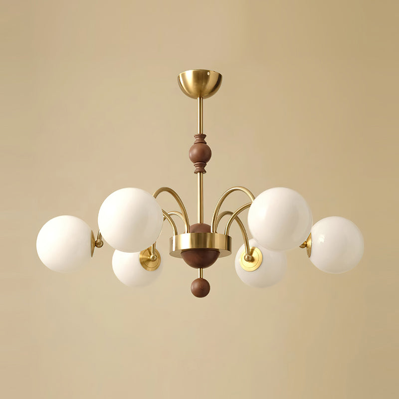Kanth Chandelier Wood Arched - Letslighting