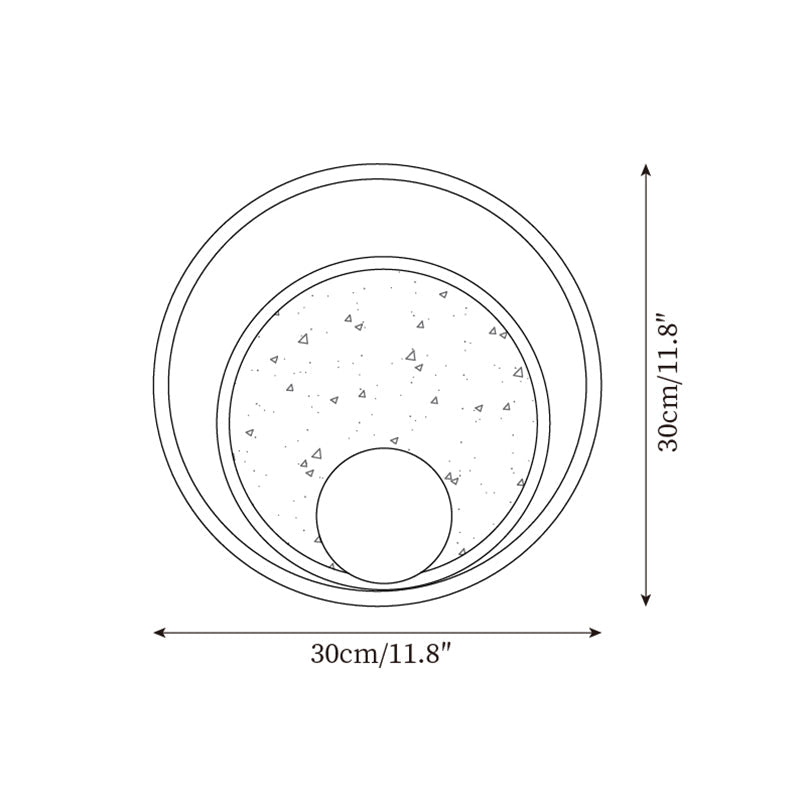 Ritta Applique Murale Travertin Cadre Circulaire en Bois - Neutralighting