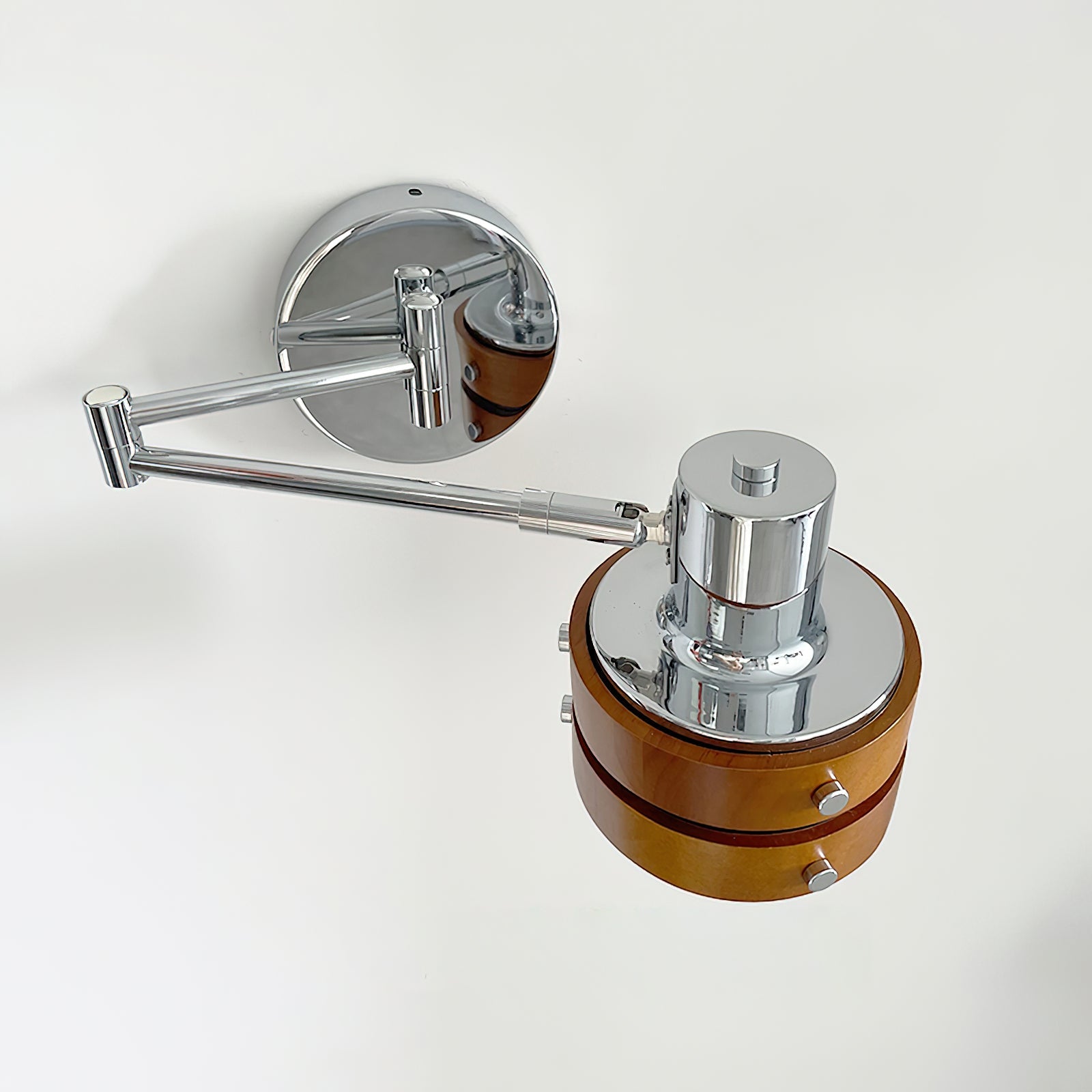 Wall Lamp & Wood Barrel Shade Adjustable Mid-Century - Letslighting