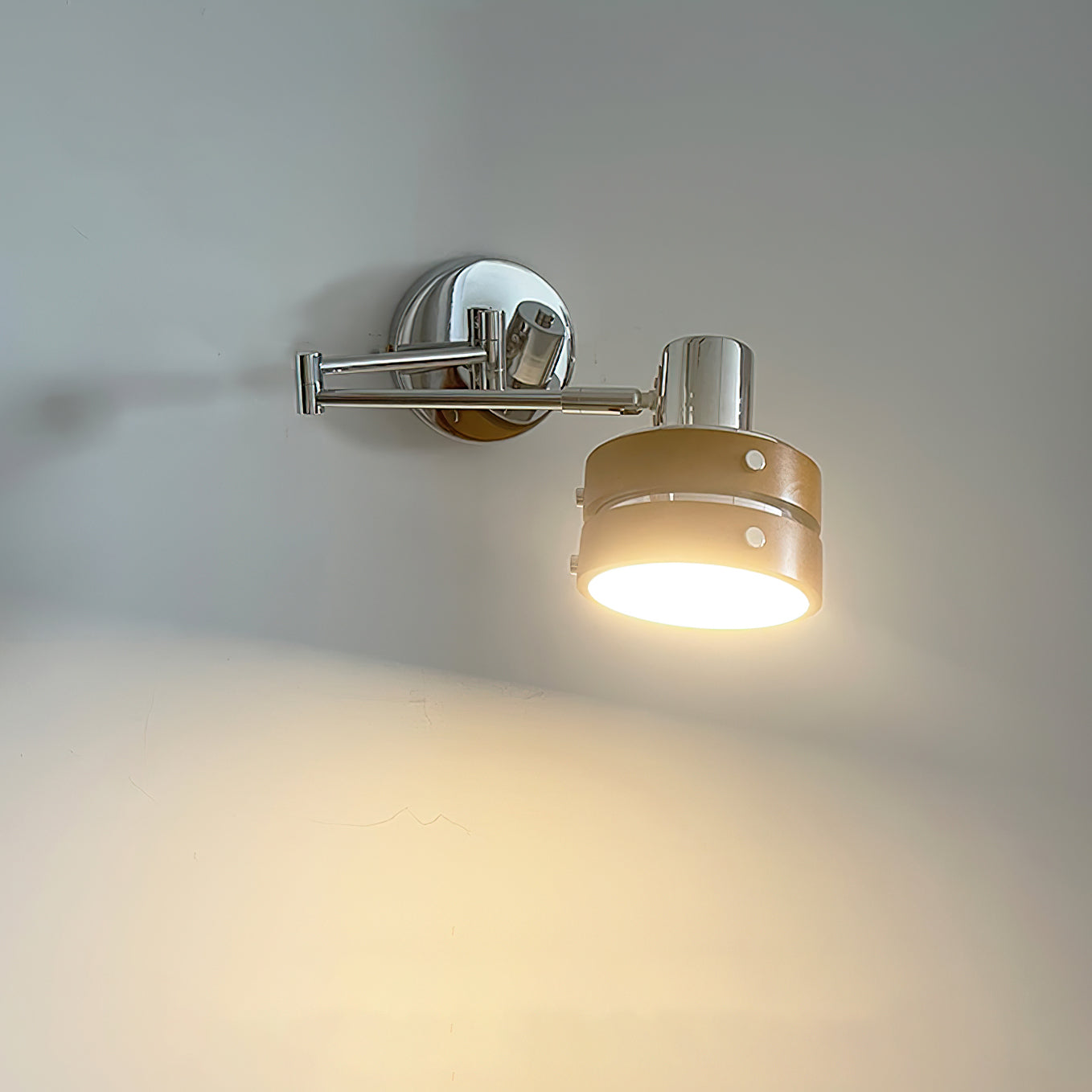 Wall Lamp & Wood Barrel Shade Adjustable Mid-Century - Letslighting
