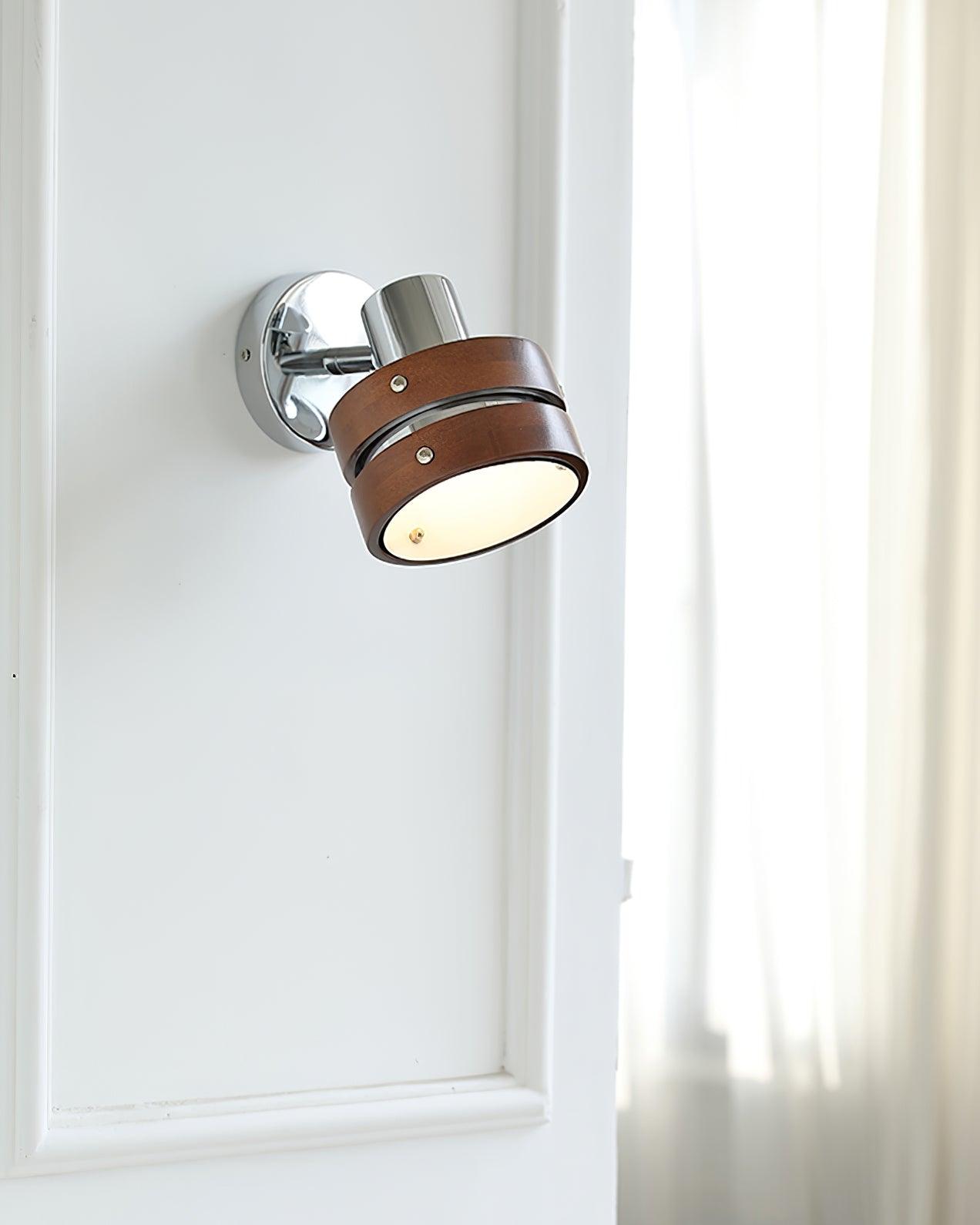 Wall Lamp & Wood Barrel Shade Adjustable Warm Glow - Letslighting