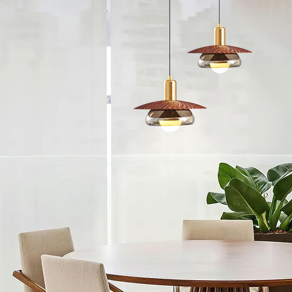 Elysor Lustra Lampe Suspendue Laiton et Verre - Neutralighting