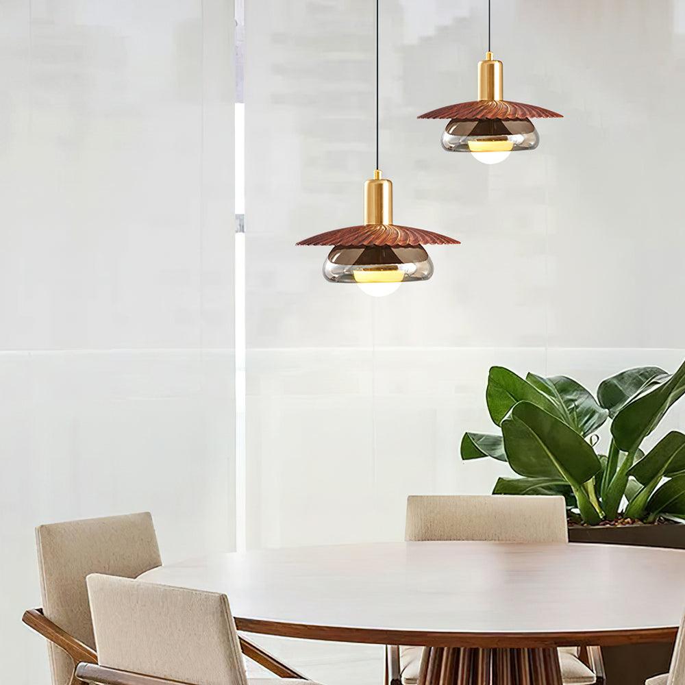 Elysor Lustra Lampe Suspendue Laiton et Verre - Neutralighting
