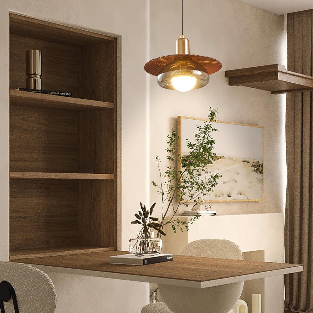 Elysor Lustra Lampe Suspendue Laiton et Verre - Neutralighting