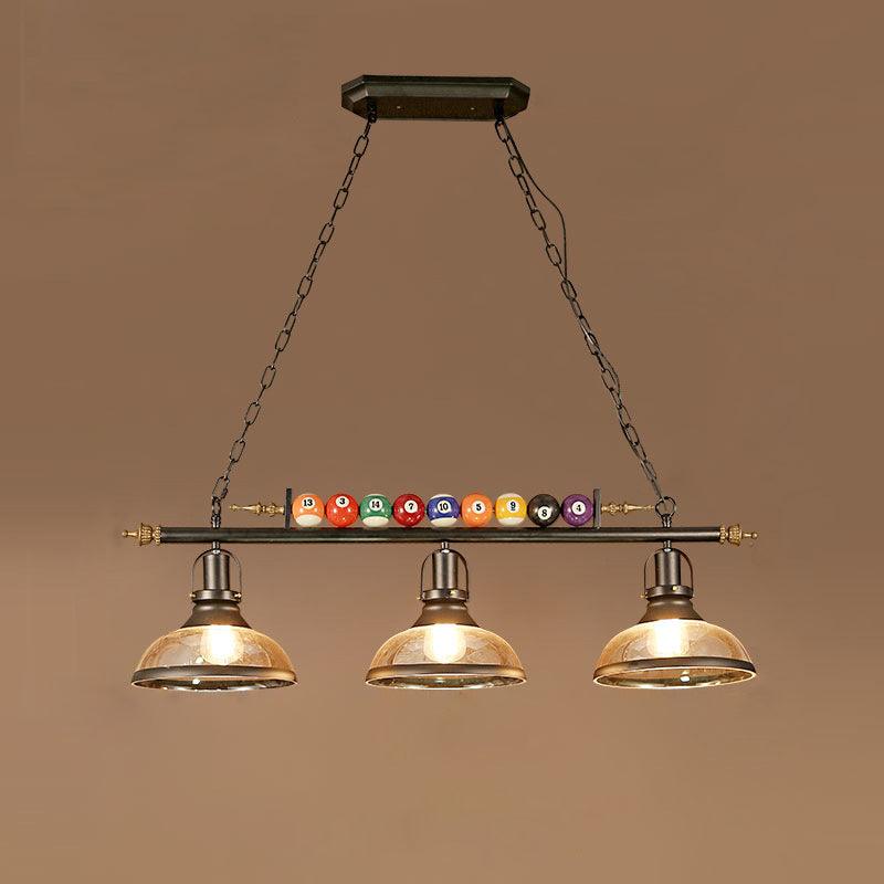 Lustra Chandelier Billiard Ball Black Glass Modern - Letslighting