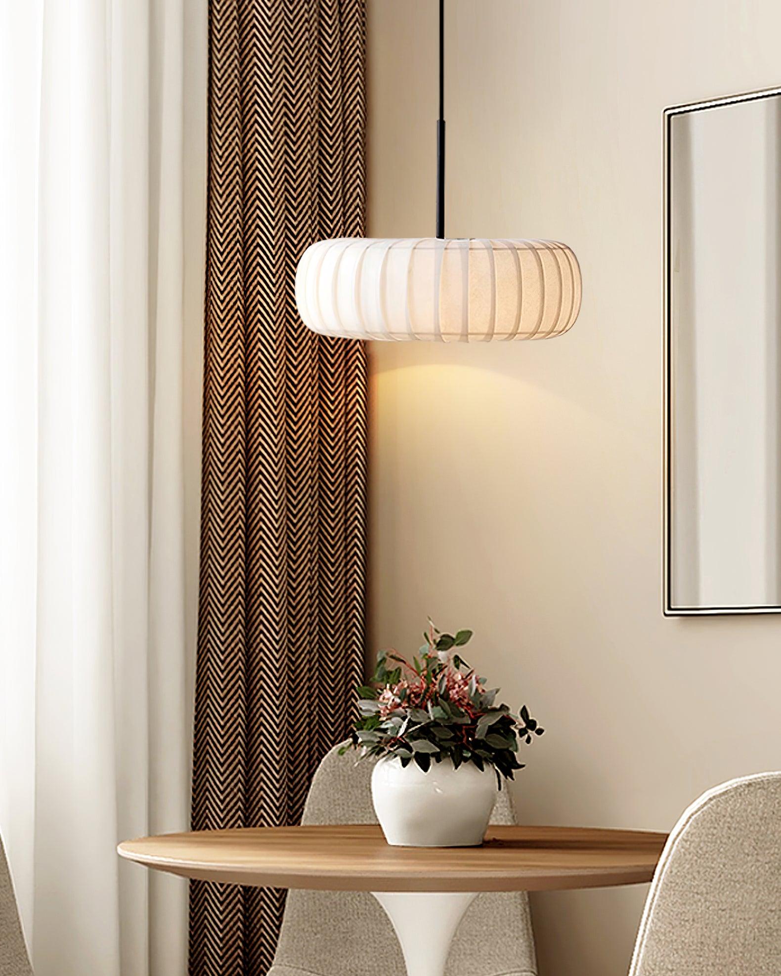 Kathy Lampe Suspendue Tissu Superposée Ronde - Neutralighting