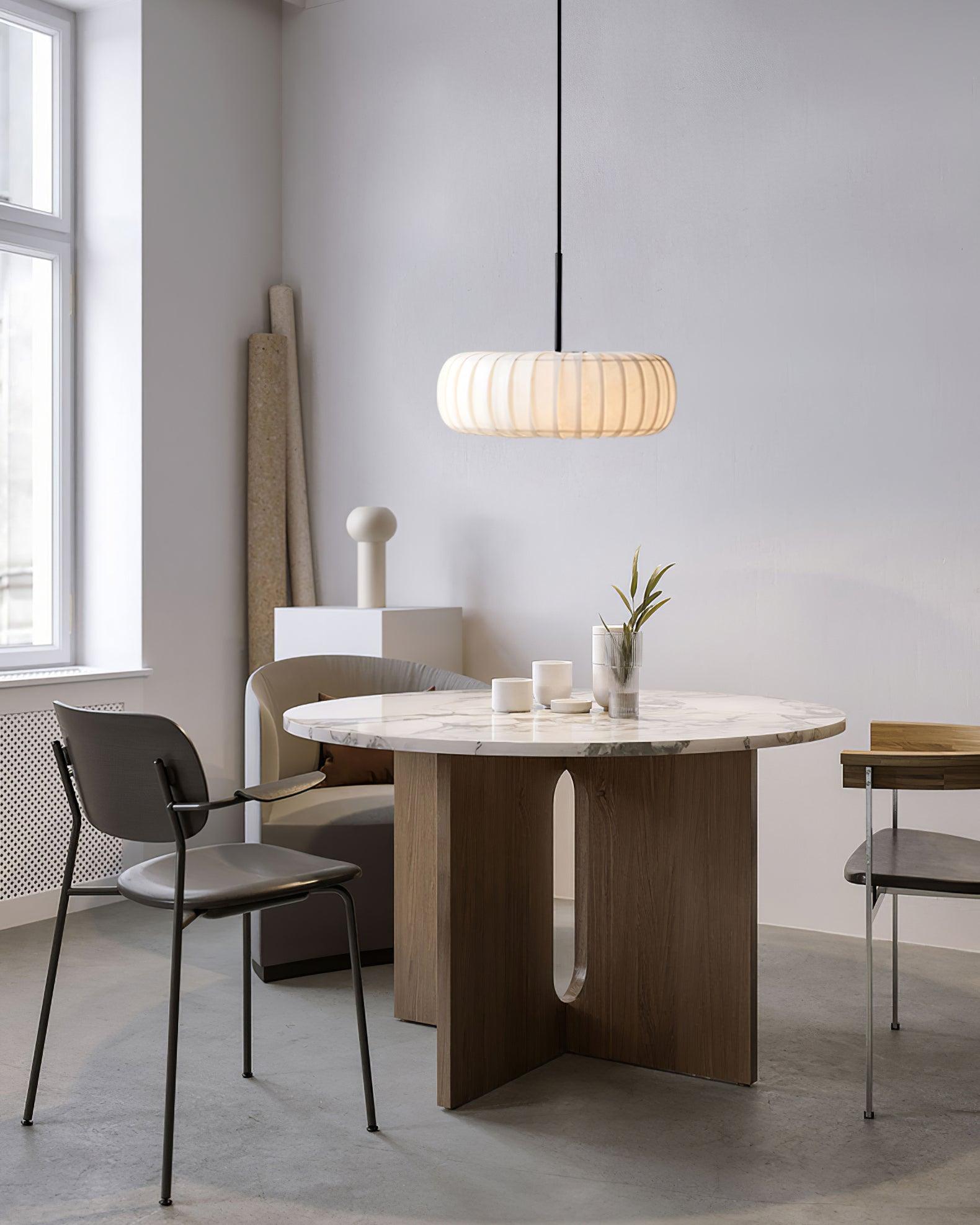 Kathy Lampe Suspendue Tissu Superposée Ronde - Neutralighting