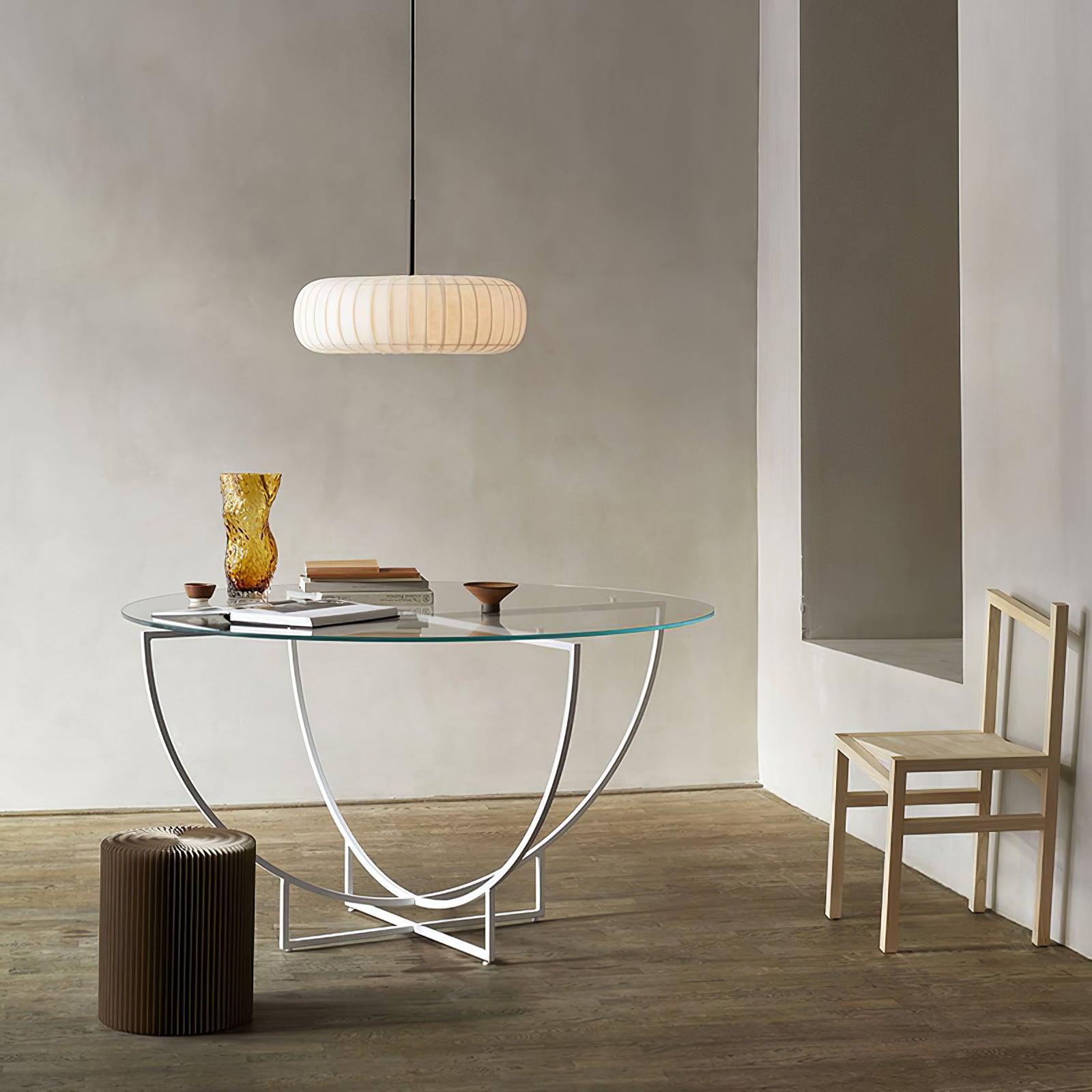 Kathy Lampe Suspendue Tissu Superposée Ronde - Neutralighting