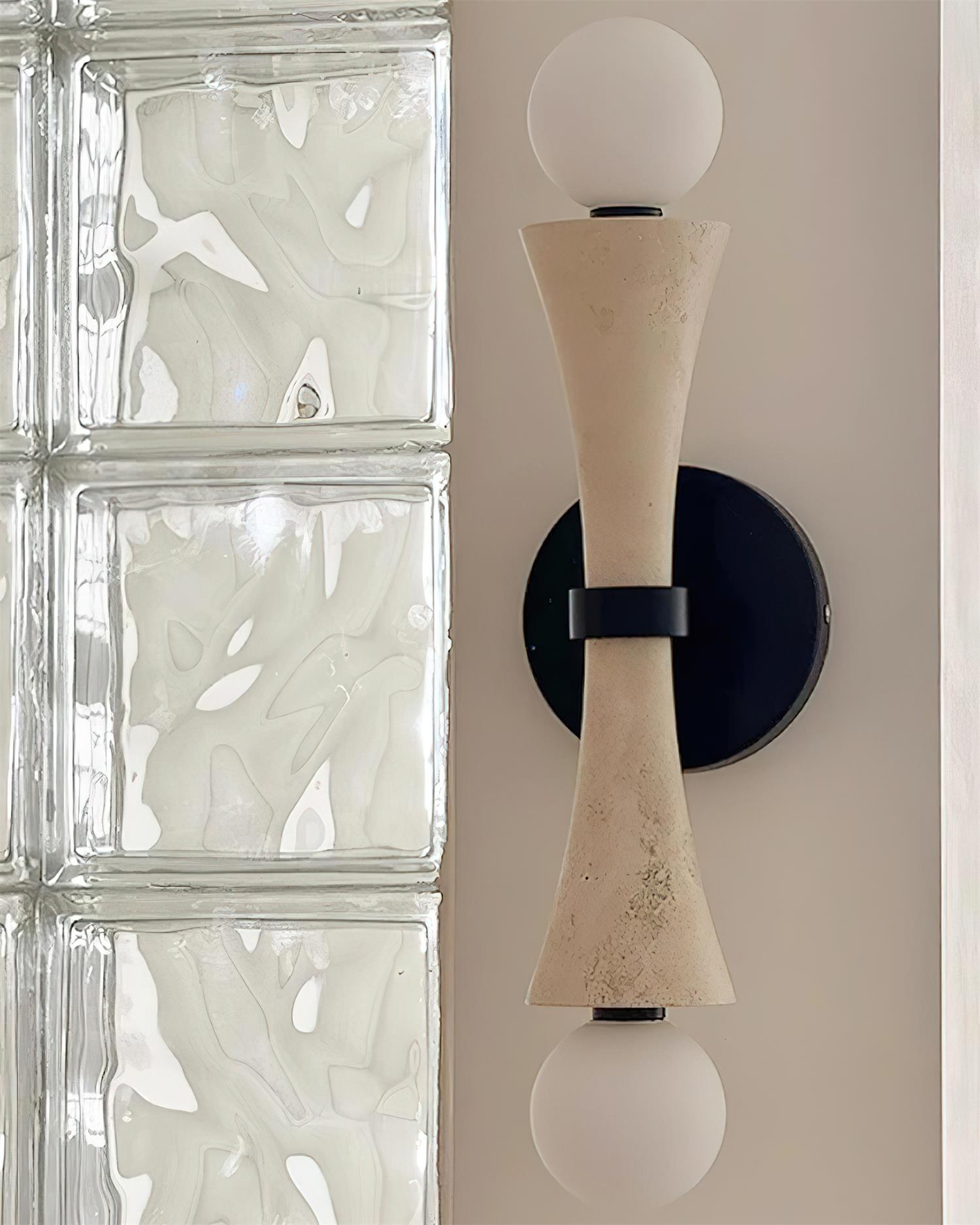 Katia Applique Murale Travertin Sablier - Neutralighting