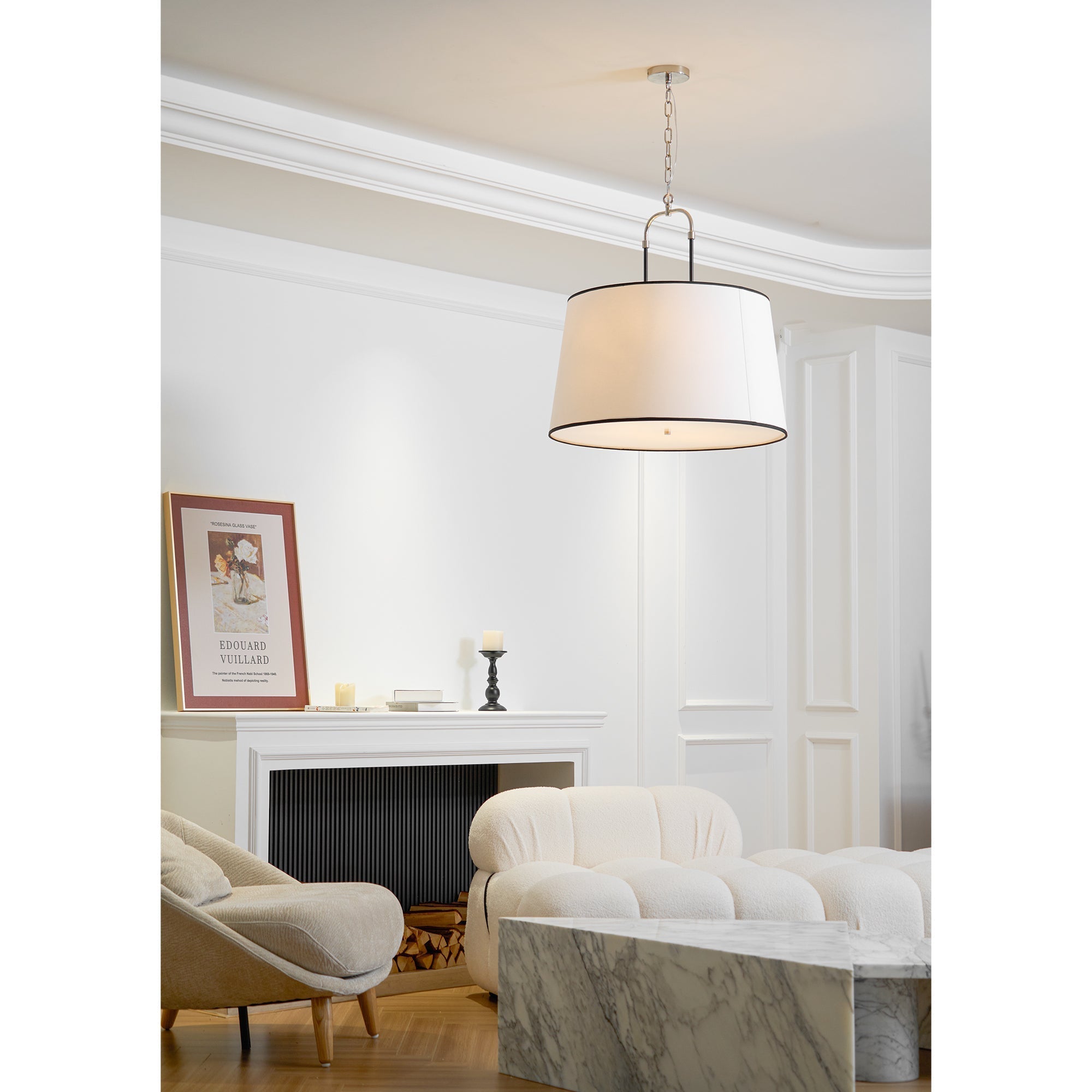 Aurzorora Vintage Industrial Brass Fabric Pendant Lamp - Neutralighting