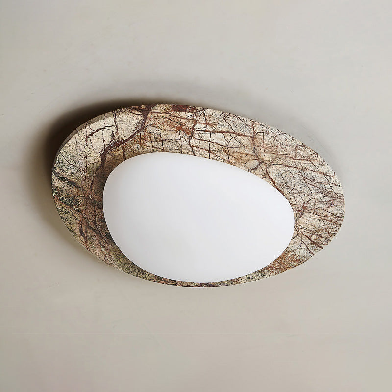 Cishaora Modern Minimalist White Marble Ceiling Lamp - Lamp Copper