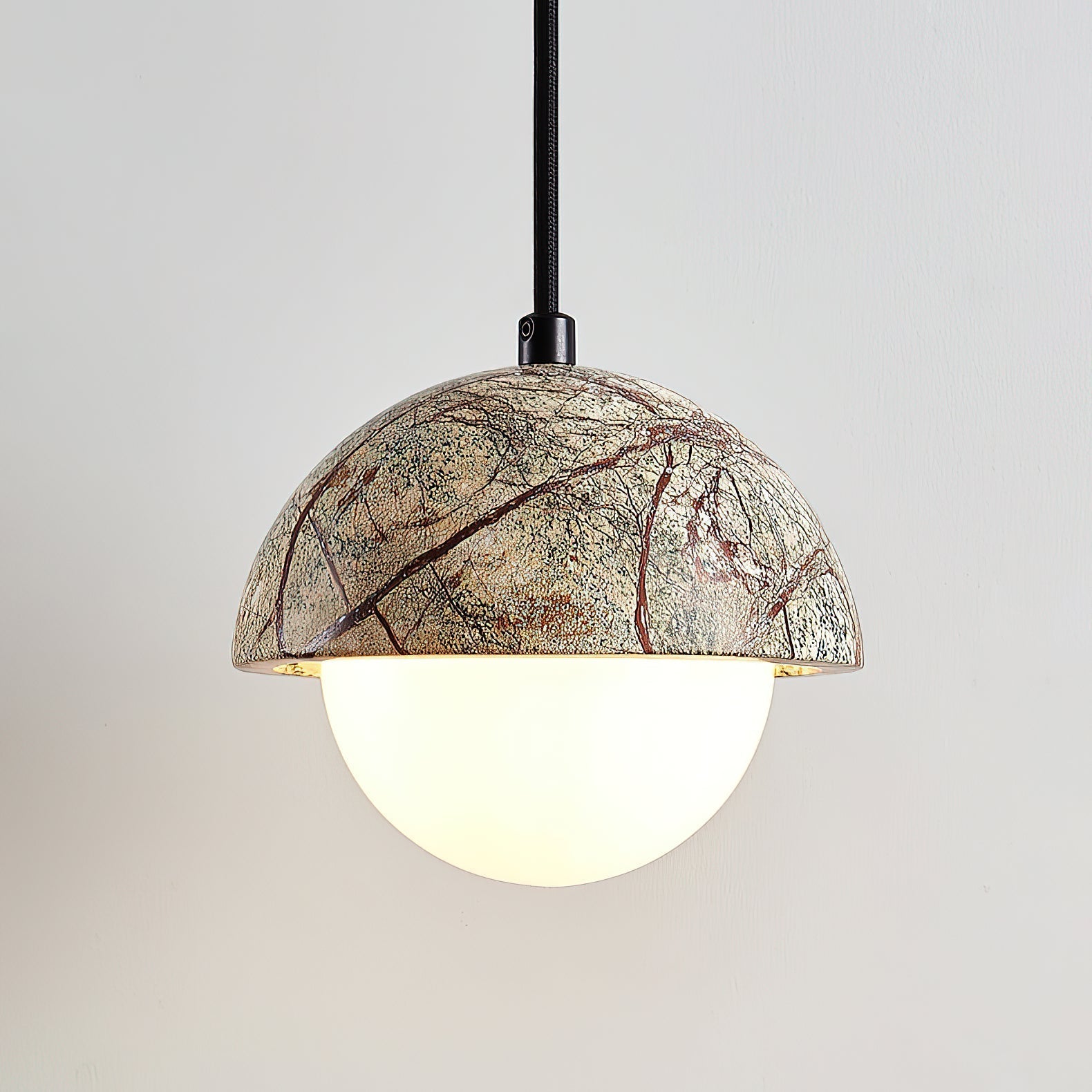 Lylorarae Modern Minimalist Marble Glass Pendant Lamp - Lamp Copper