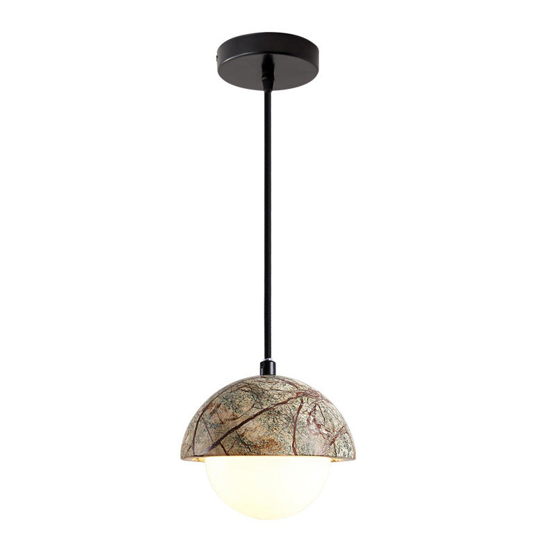 Lylorarae Modern Minimalist Marble Glass Pendant Lamp - Lamp Copper