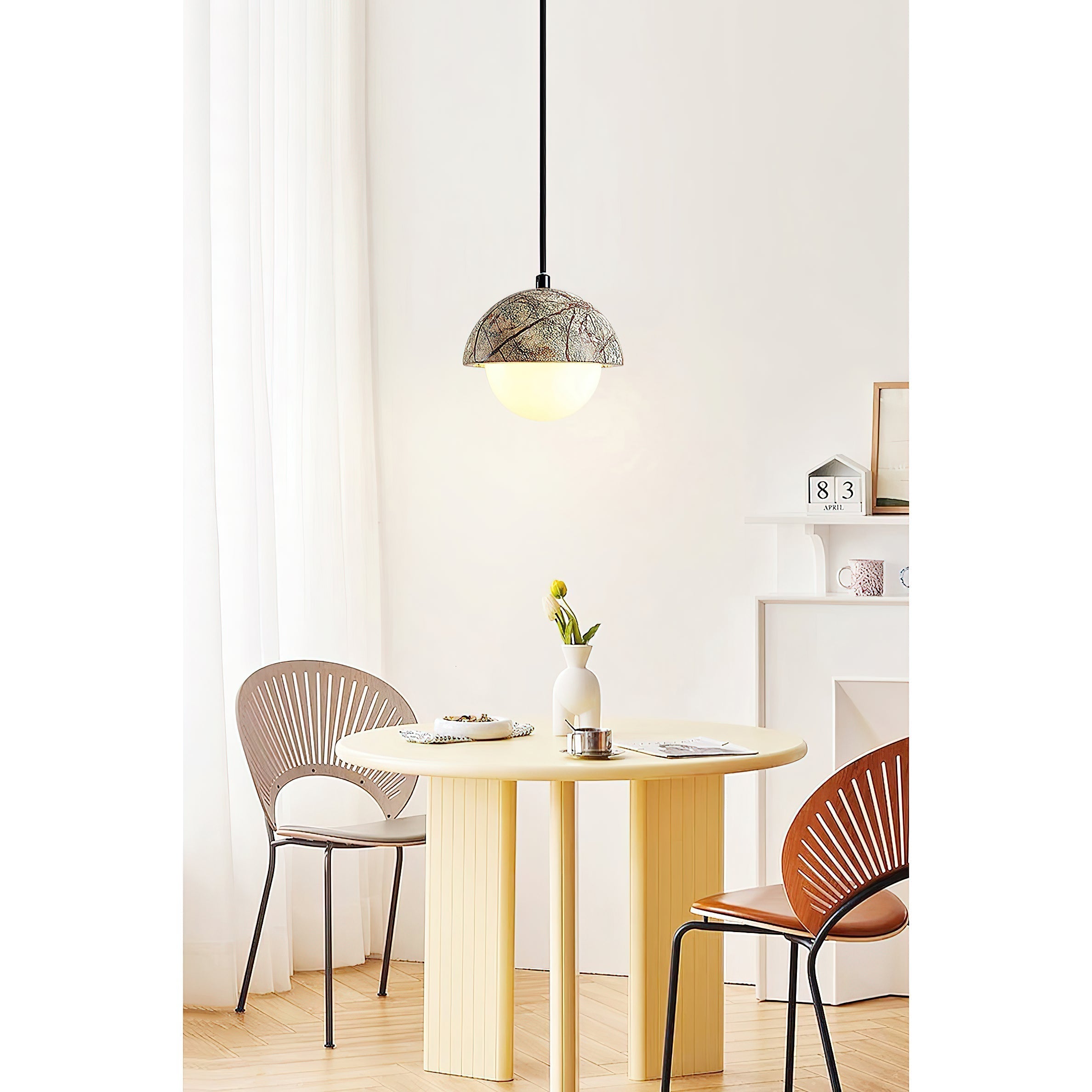 Lylorarae Modern Minimalist Marble Glass Pendant Lamp - Lamp Copper