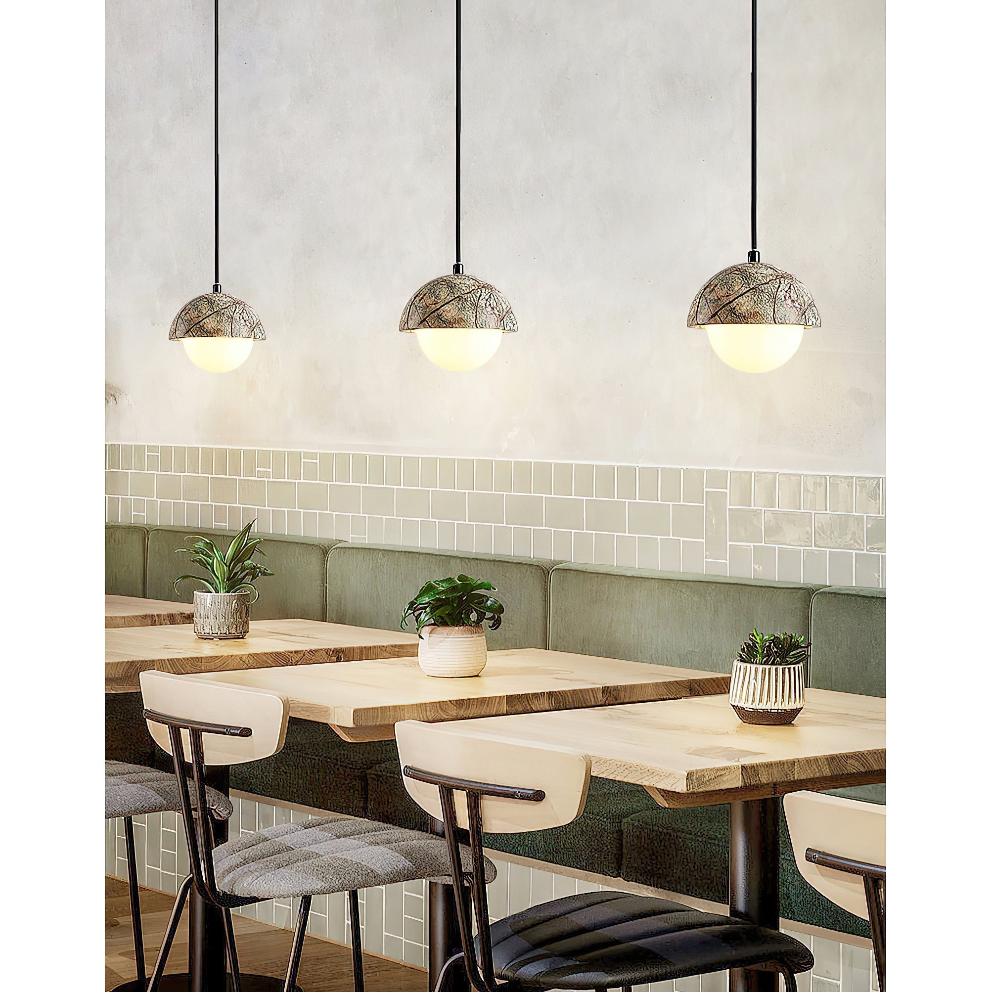 Lylorarae Modern Minimalist Marble Glass Pendant Lamp - Lamp Copper