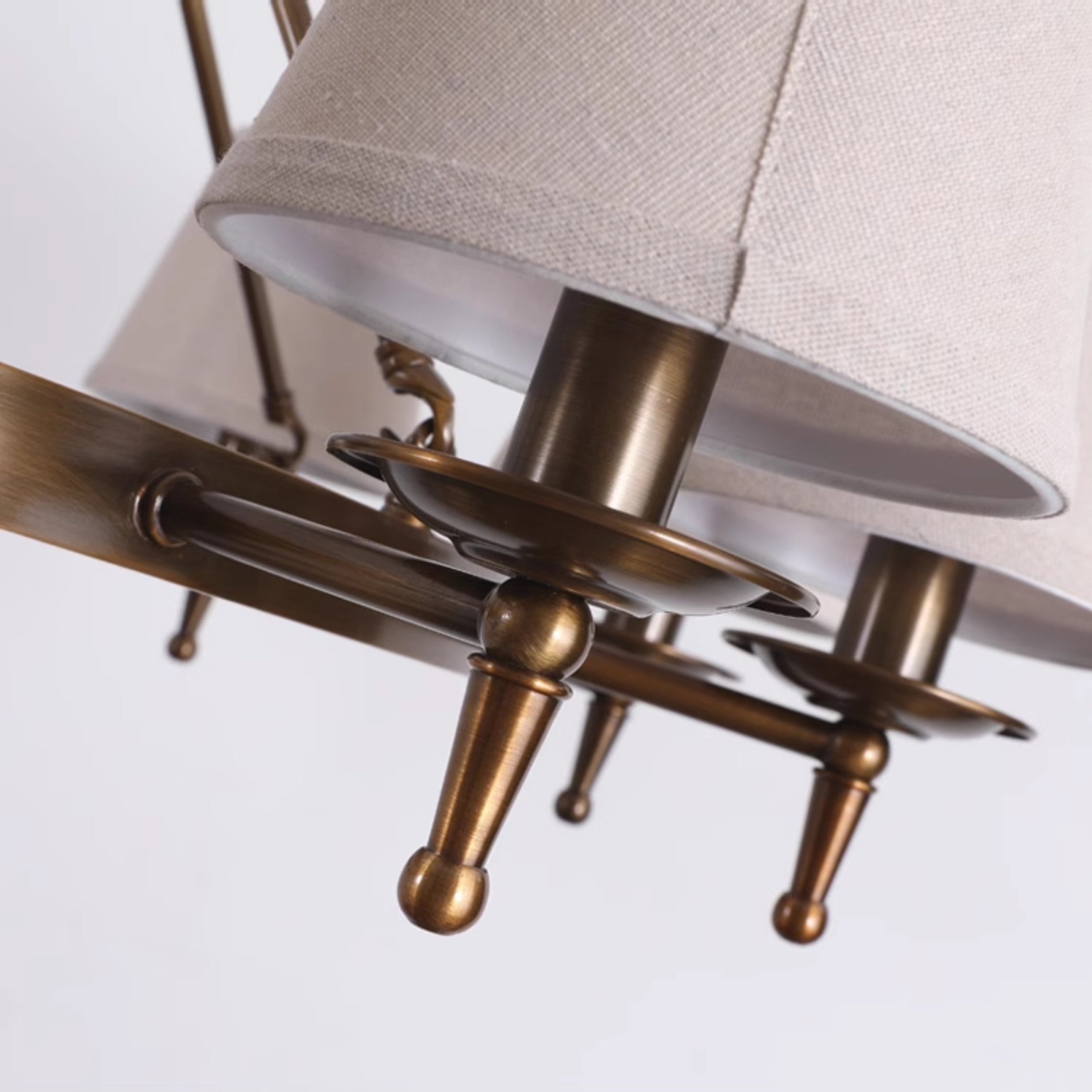 Erveliel Lustre Tissu Laiton Luxe Vintage - Neutralighting