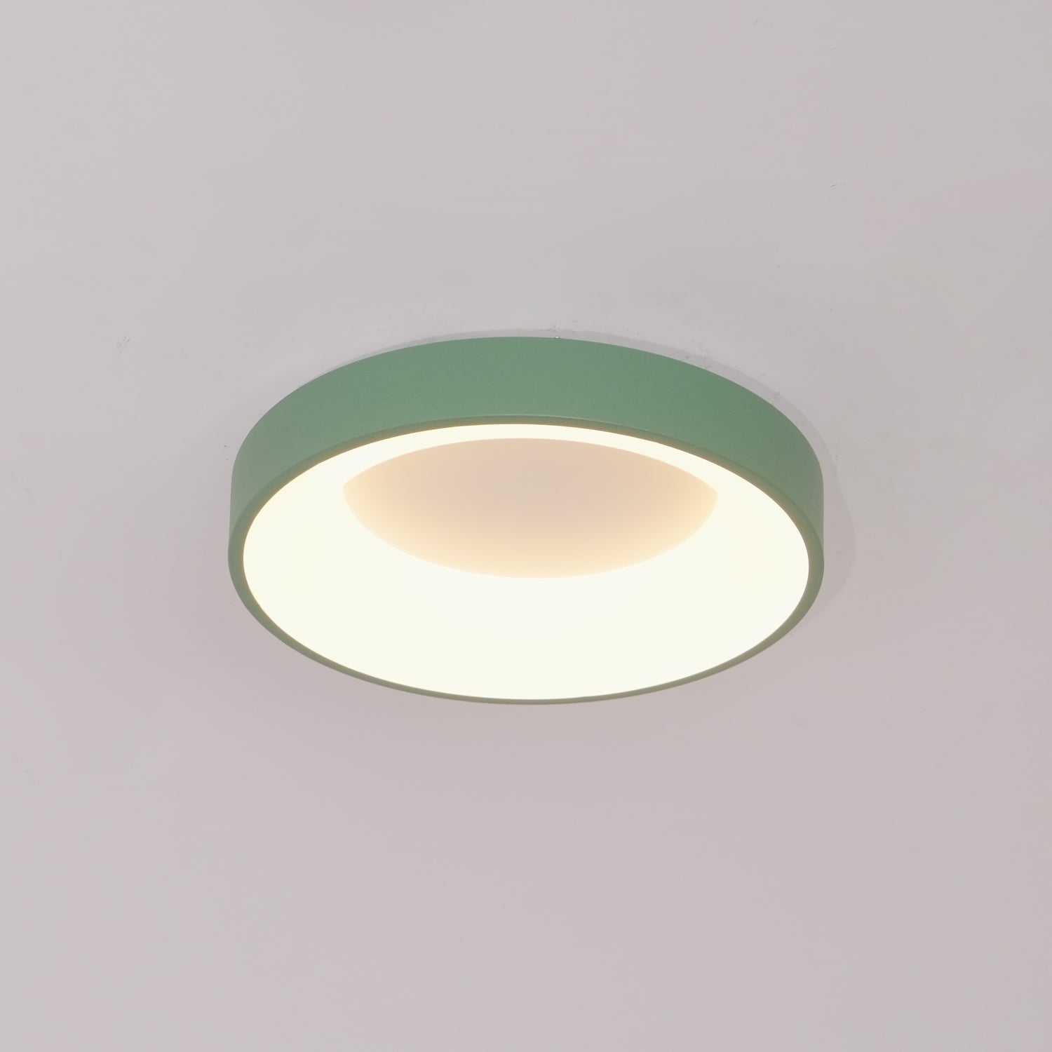 Solara Plafonnier en fer contemporain abat-jour vert - Neutralighting