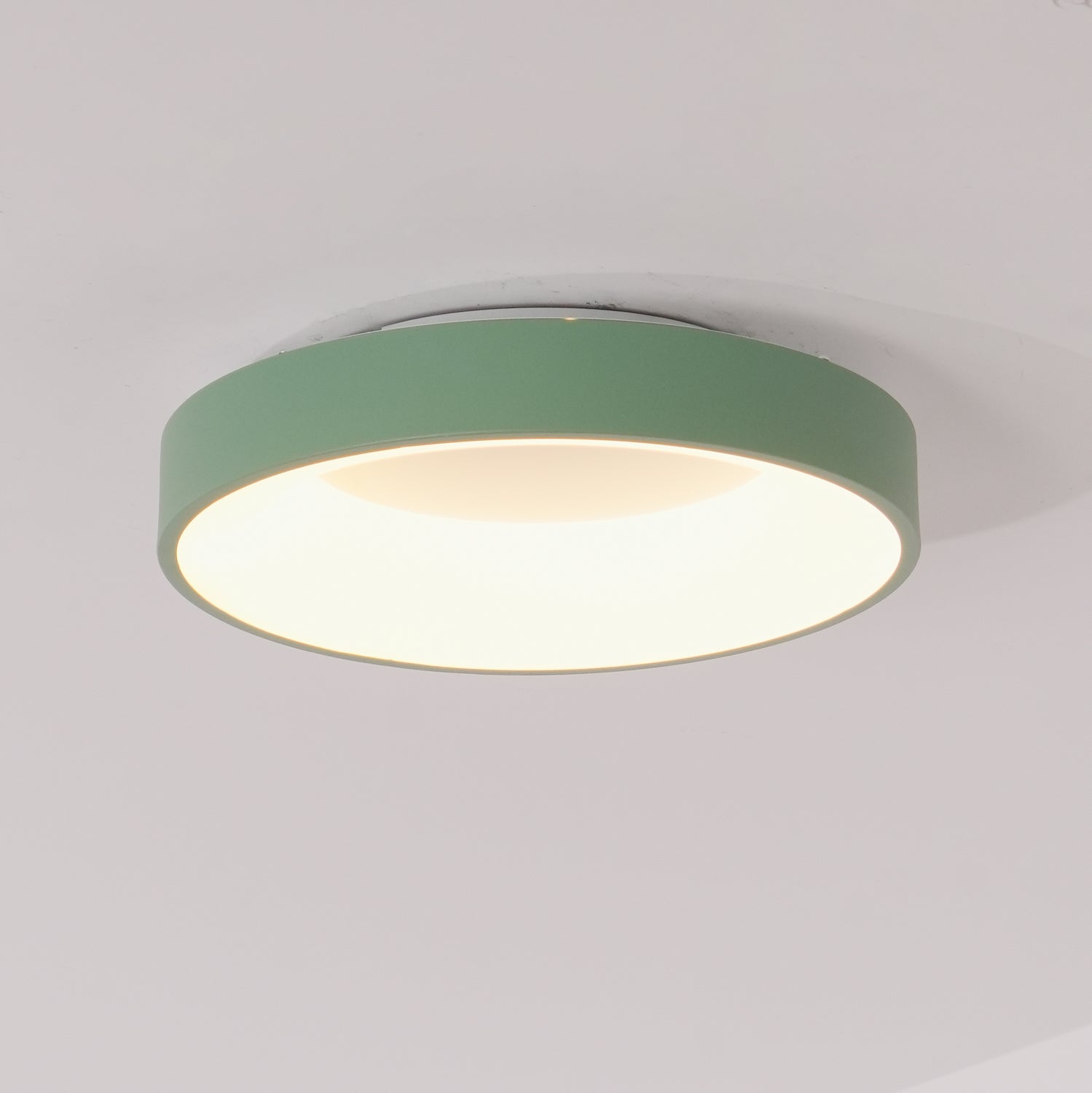 Solara Plafonnier en fer contemporain abat-jour vert - Neutralighting