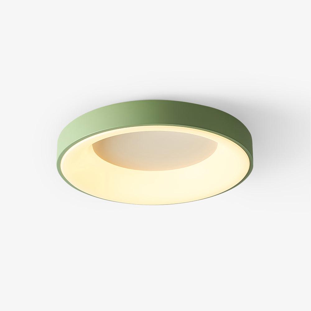Solara Plafonnier en fer contemporain abat-jour vert - Neutralighting