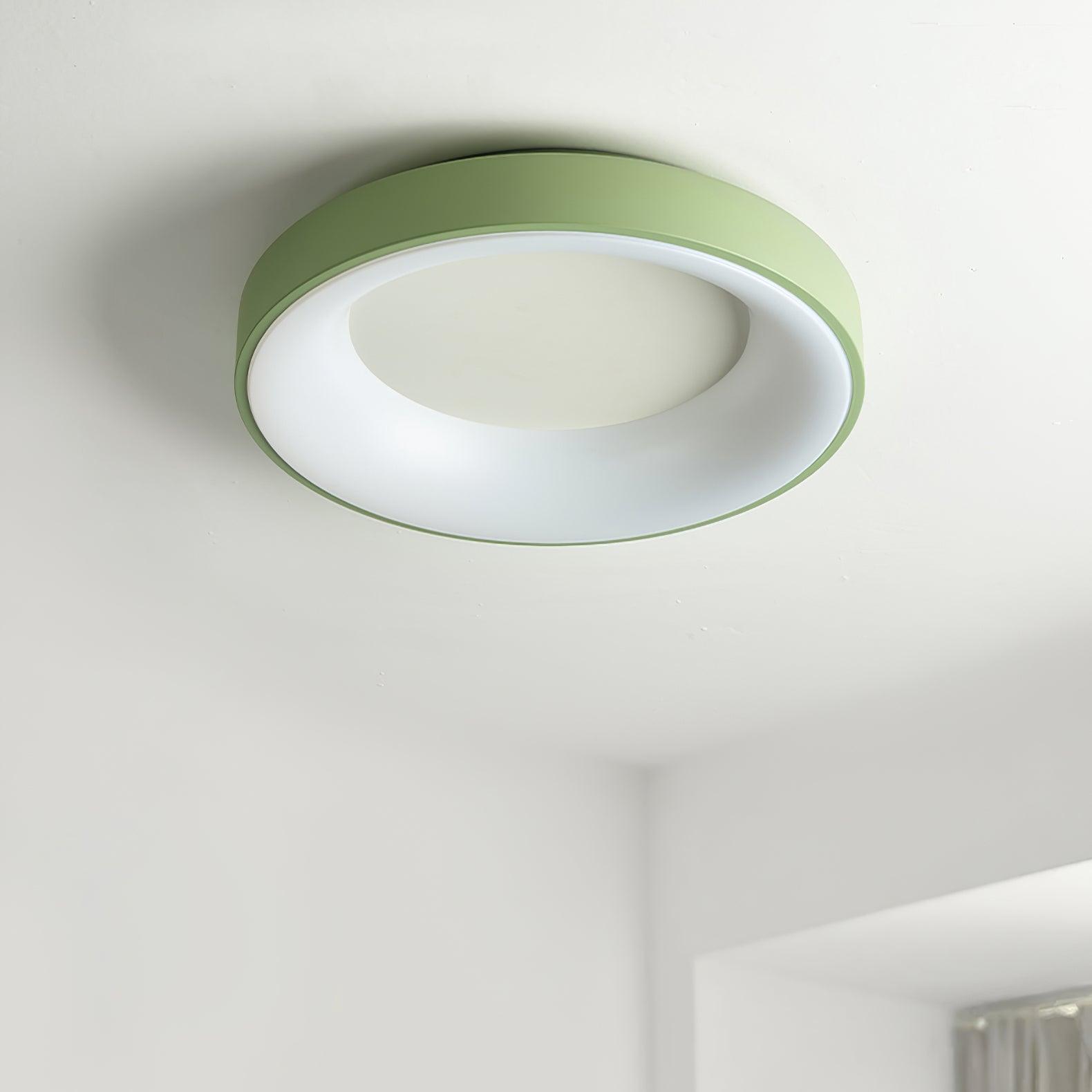 Solara Plafonnier en fer contemporain abat-jour vert - Neutralighting