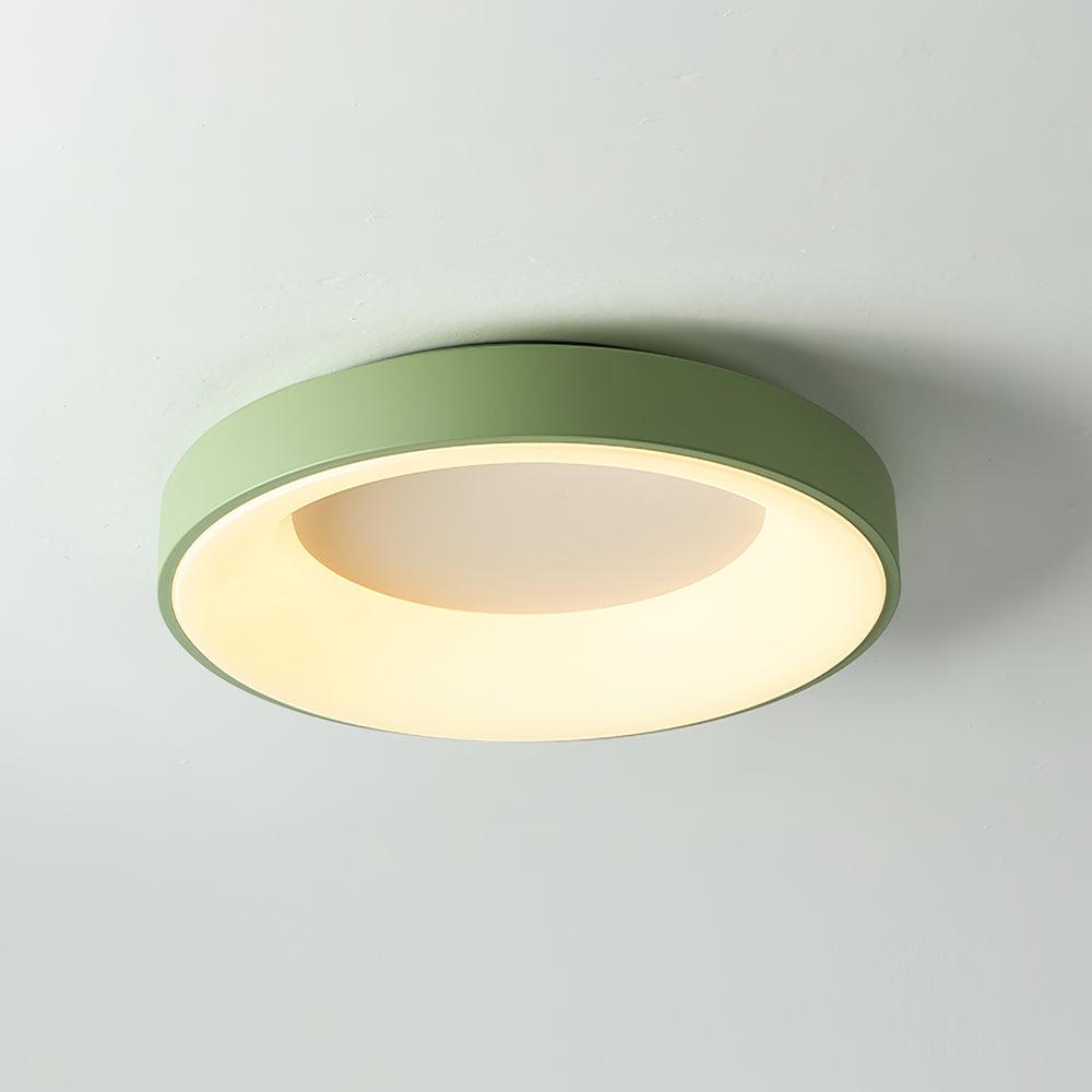 Solara Plafonnier en fer contemporain abat-jour vert - Neutralighting