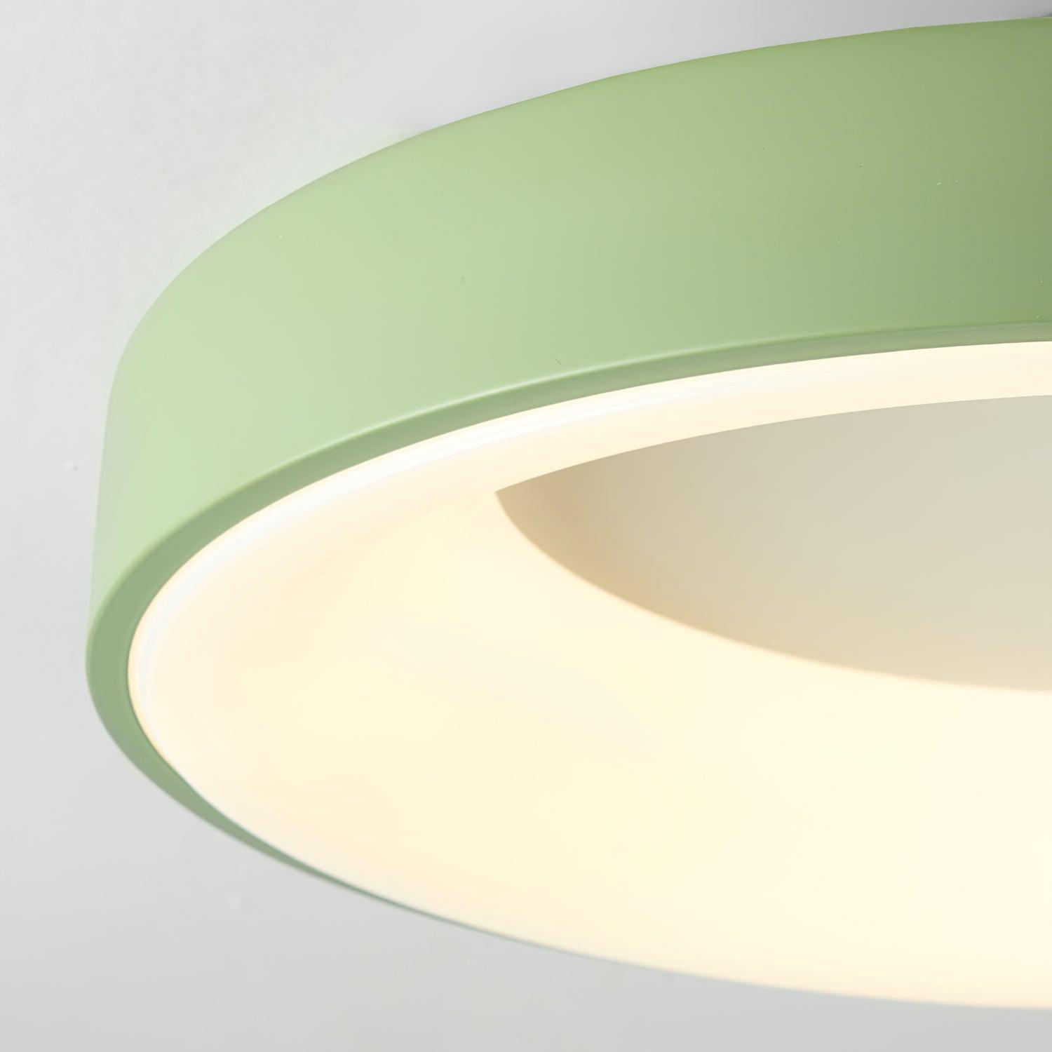 Solara Plafonnier en fer contemporain abat-jour vert - Neutralighting