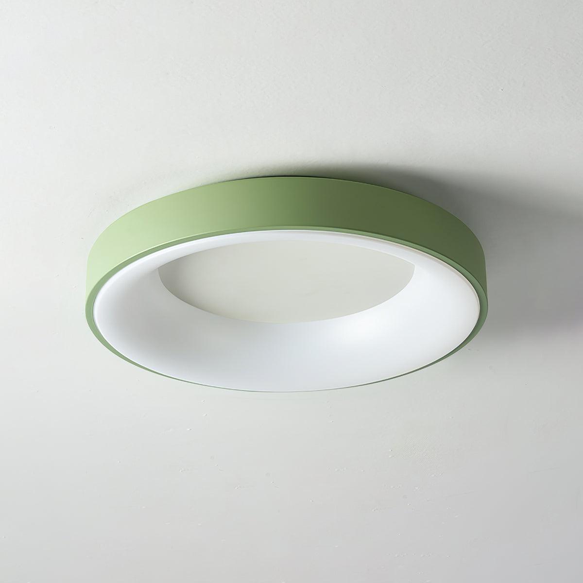 Solara Plafonnier en fer contemporain abat-jour vert - Neutralighting