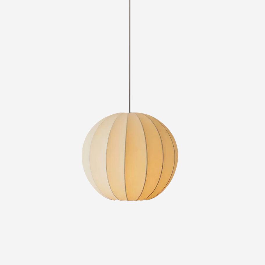 Aura Lampe Pendante Moderne Globe Côtelé Soie - Neutralighting