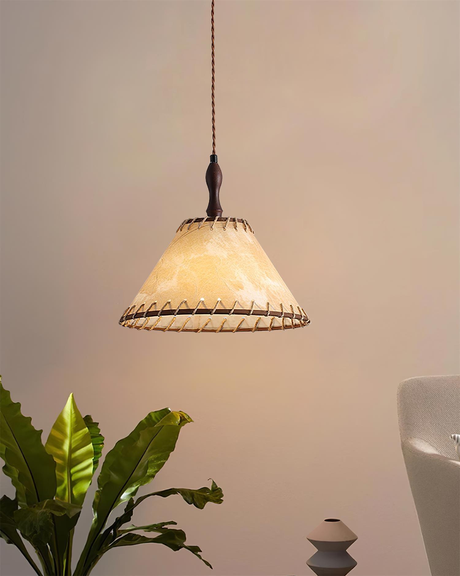 Kiko Lampe Pendante Tissu Chanvre Wabi Sabi Organique - Neutralighting