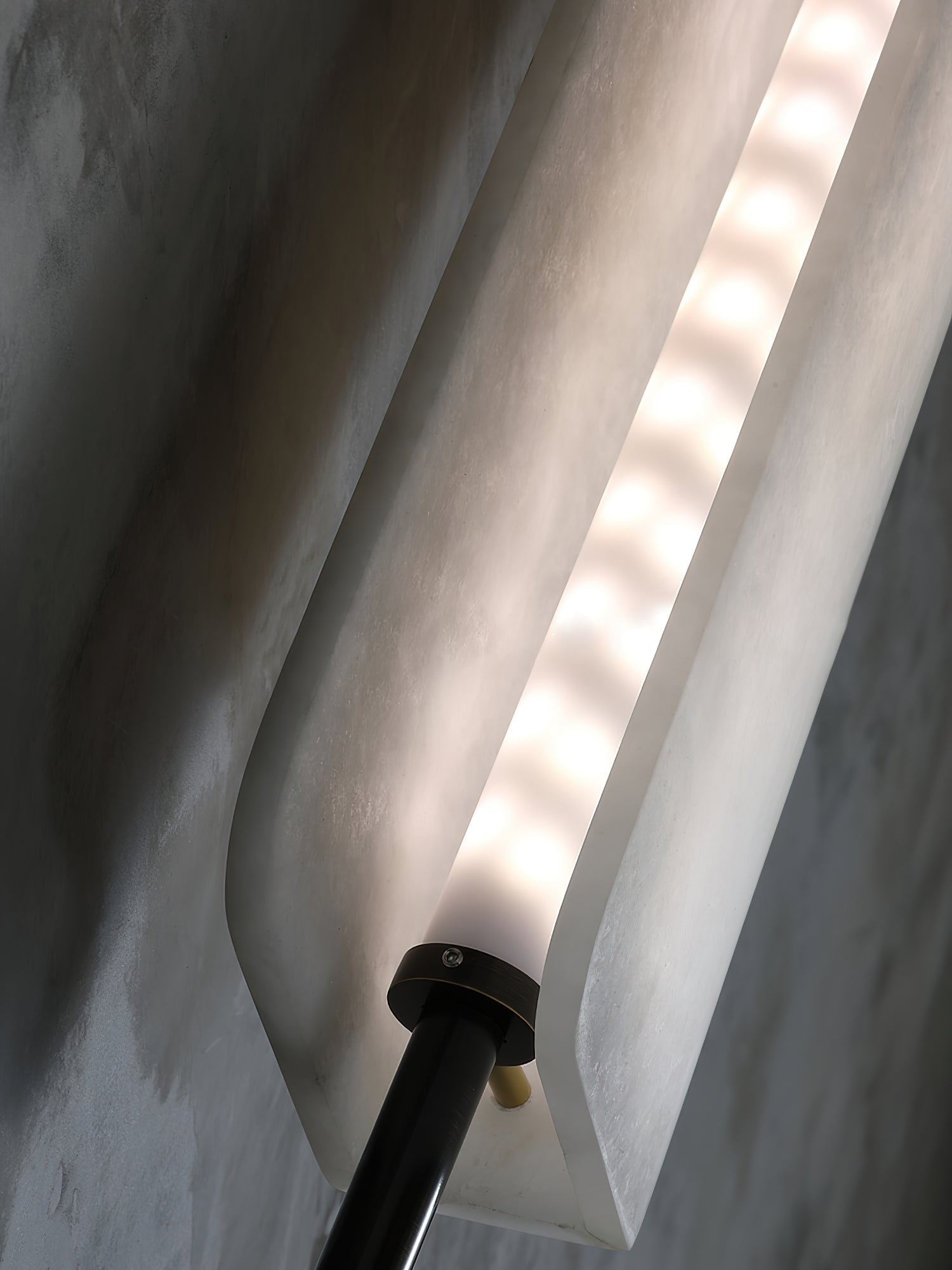 Cenore Modern Minimalist White Alabaster Wall Lamp - Lamp Copper