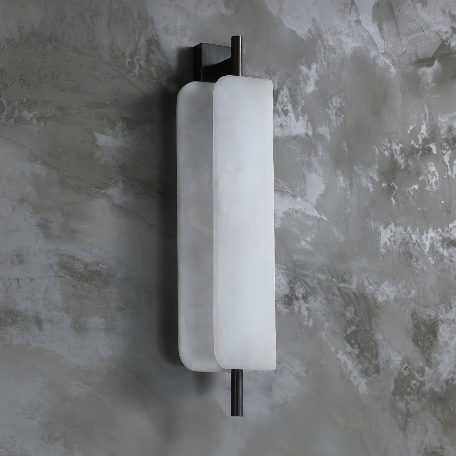 Cenore Modern Minimalist White Alabaster Wall Lamp - Lamp Copper