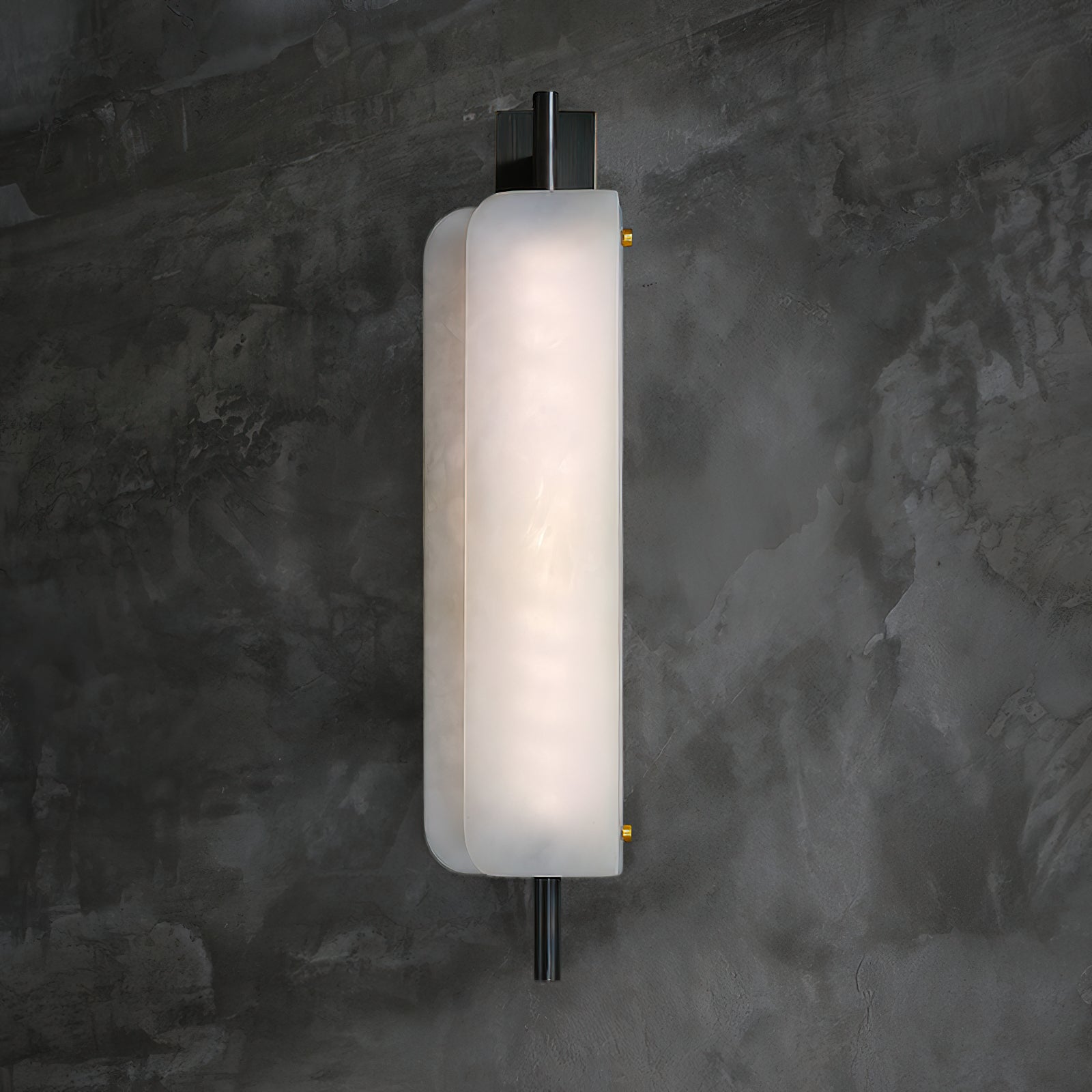 Cenore Modern Minimalist White Alabaster Wall Lamp - Lamp Copper
