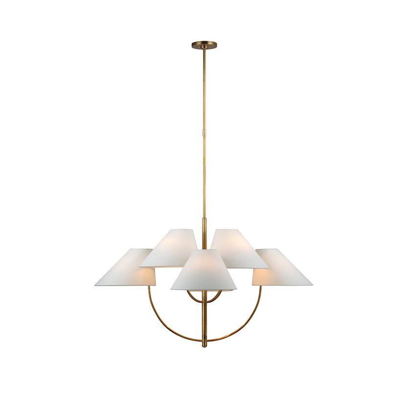 Armira Lustre Tissu Laiton Industriel Vintage - Neutralighting