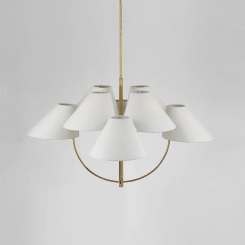 Armira Lustre Tissu Laiton Industriel Vintage - Neutralighting
