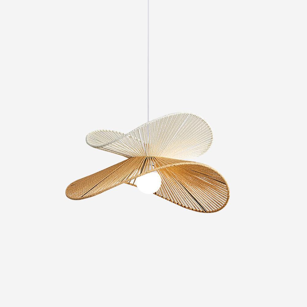 Suspension Tissé Chanvre Ombre Sculptural Naturel Moderne - Neutralighting