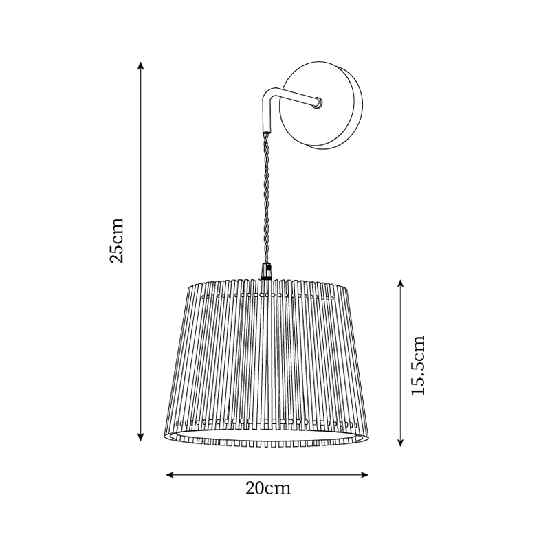 Kitami Wall Lamp Slatted - Letslighting