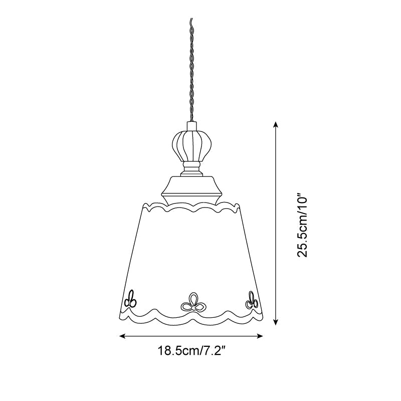Klimt Suspension Lampe Céramique Festonnée Vintage - Neutralighting