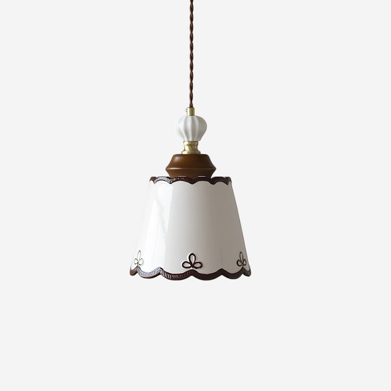 Klimt Suspension Lampe Céramique Festonnée Vintage - Neutralighting