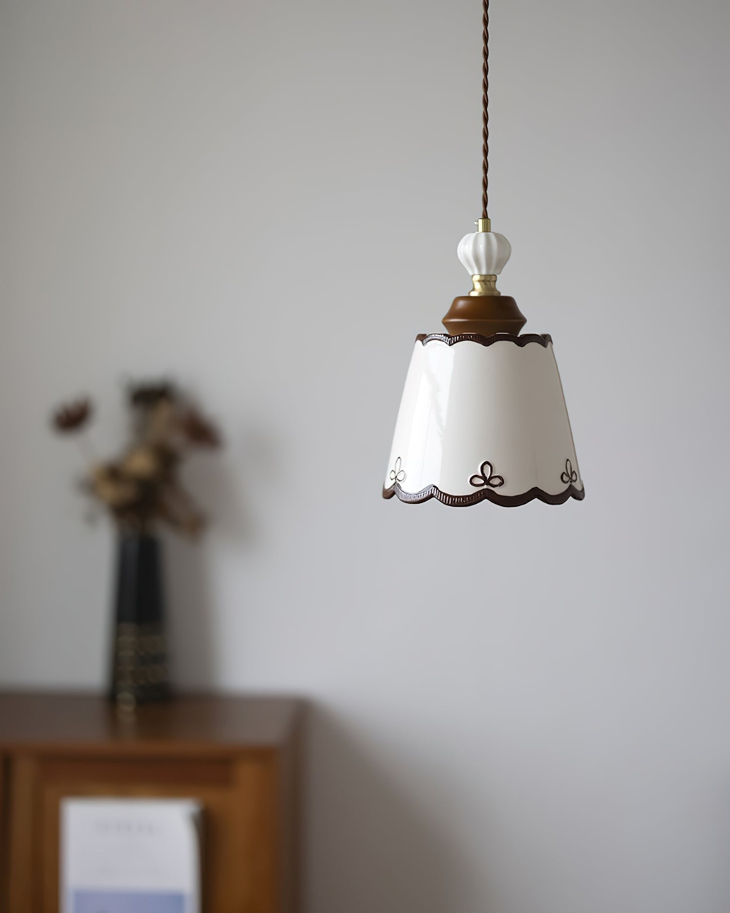 Klimt Suspension Lampe Céramique Festonnée Vintage - Neutralighting
