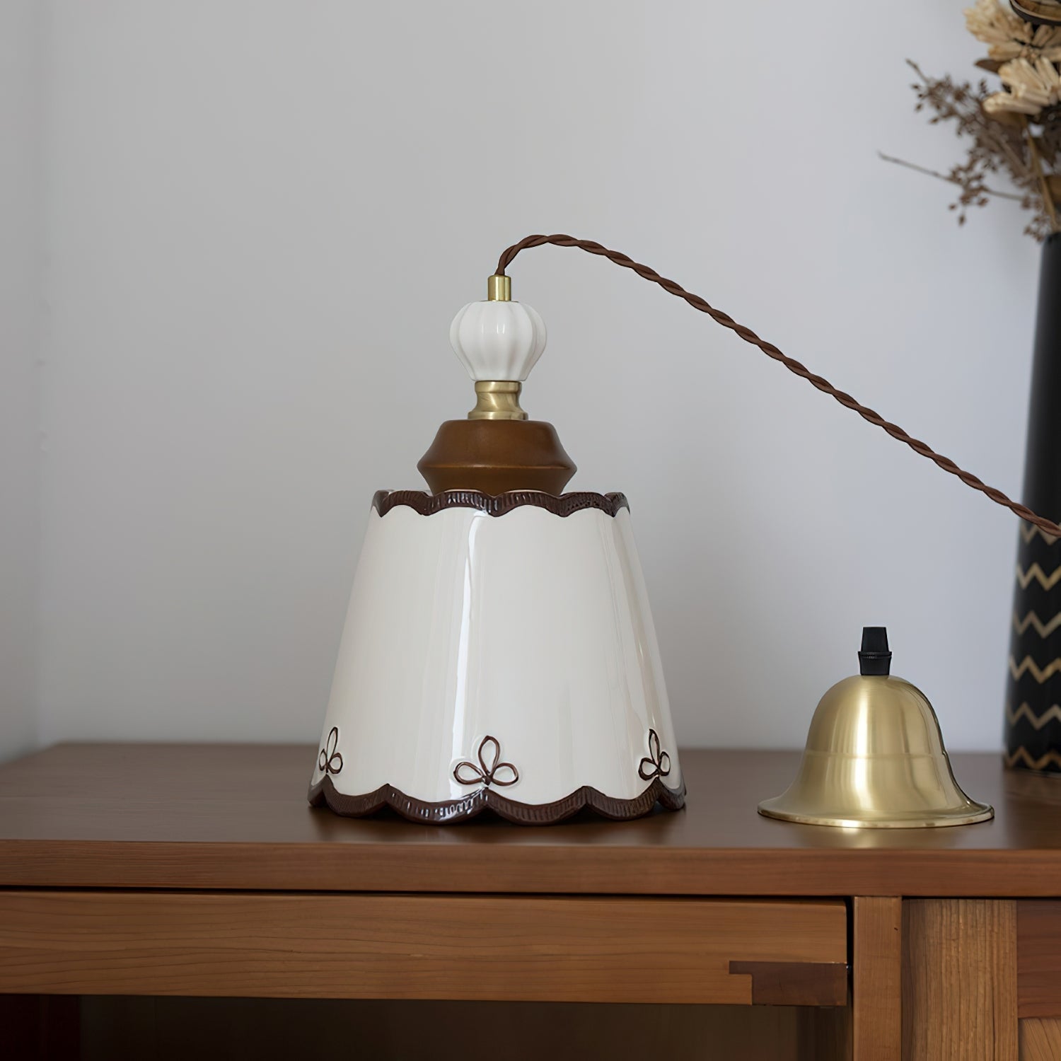 Klimt Suspension Lampe Céramique Festonnée Vintage - Neutralighting